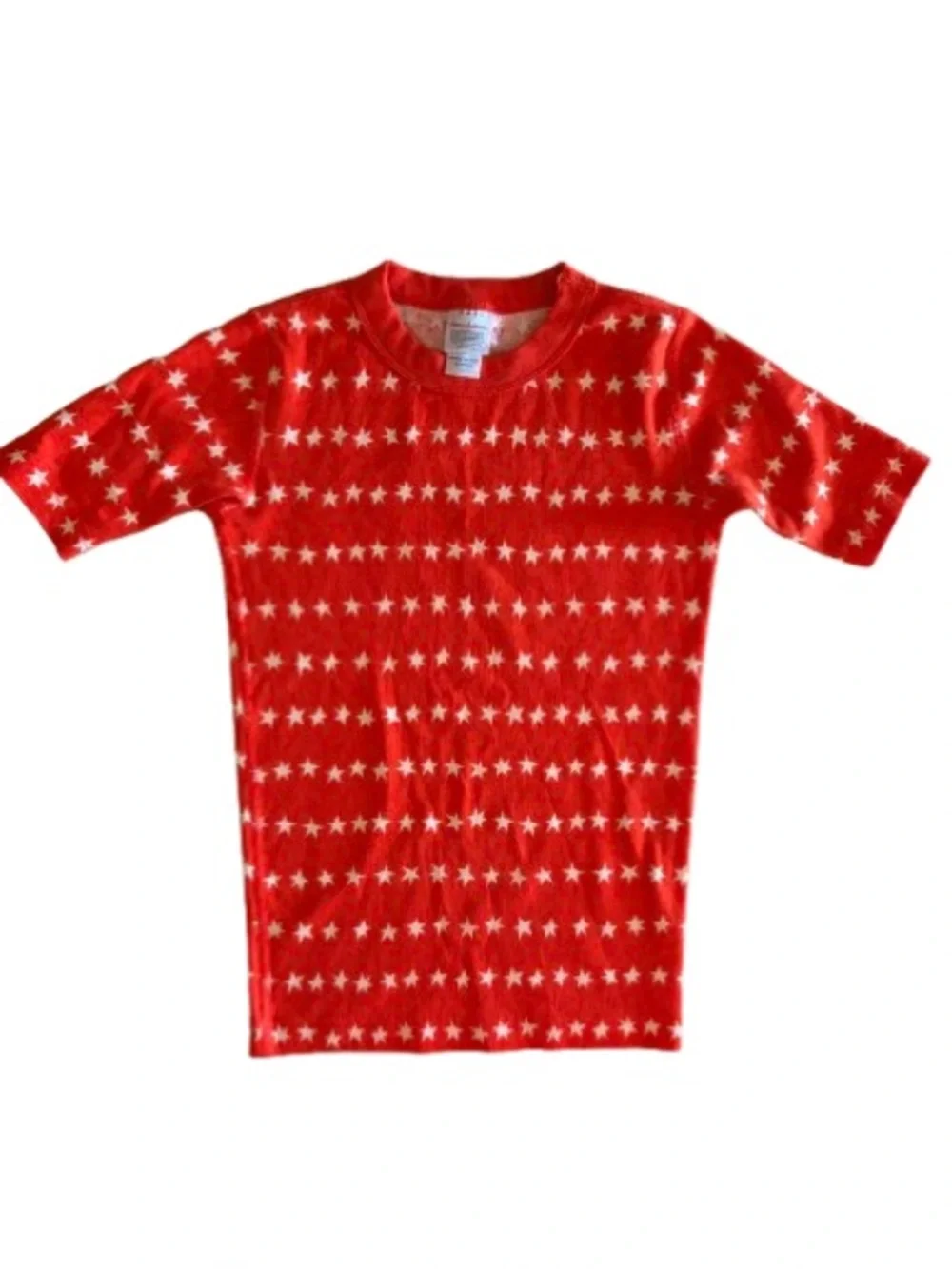 Hanna Andersson Boys Orange & White Star Pajama Set Size 12 Organic Cotton